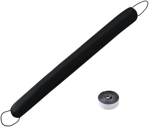 Sunolga 72 Inches Waterproof Draft Stopper with Glass Beads and Cotton Black