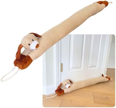 Evelots Under Door Dog Draft Stopper - 38 Inch Heavy Duty Cute Puppy