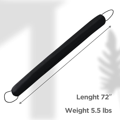 Sunolga 72 Inches Waterproof Draft Stopper with Glass Beads and Cotton Black