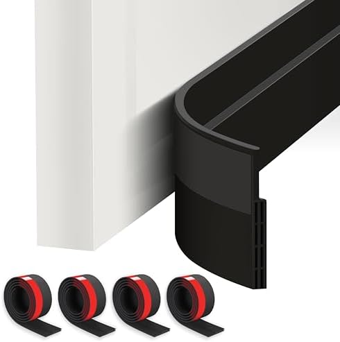 Sightor 4 Pack Door Draft Stopper Black