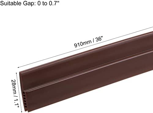 PVC Door Draft Stopper 2x36 Inches Brown