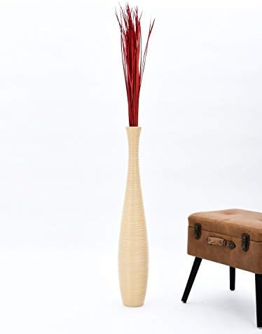 Leewadee Tall Vase Filler Red 45 Inch Natural Grass Stems