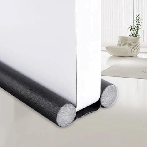 EGUARTE Door Draft Stopper 36 Inch Black Weather Stripping