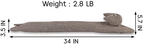 Cute Cat Door Stopper 34 Inch Energy Saving Draft Blocker