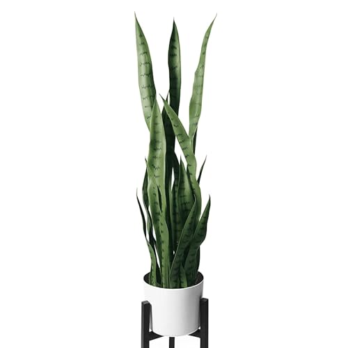 Flybold Artificial Snake Plant with 28 Leaves 36in