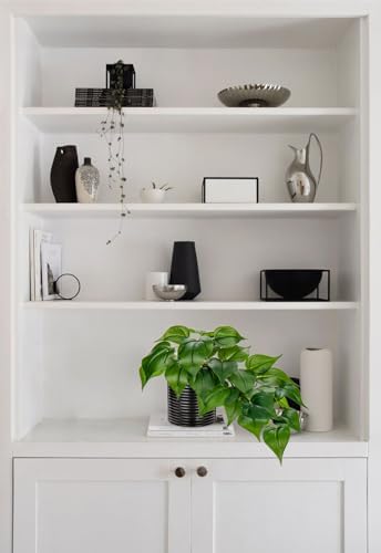 Hollyone Artificial Plants in Black Ceramic Pot Faux Pothos Indoor Decor