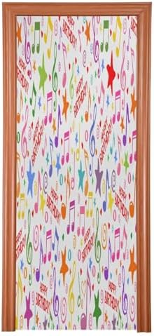 Susiyo Colorful Musical Notes Halloween Door Cover