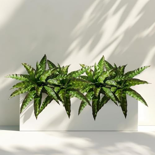 4 Pcs Artificial Greenery Stems Realistic Fake Bird Nest Fern for Home Office Decor
