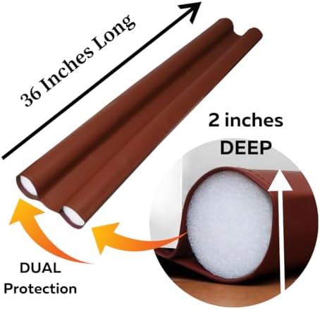 Evelots Door Draft Stopper 36 Inches Long Brown