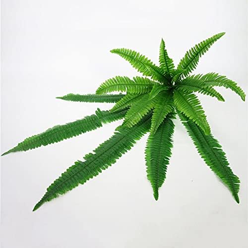 HXSCOO Hanging Plants Artificial Fern Greenery Wall Plant Silk Hedge Large 93cm