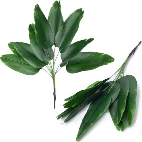 Fake Bird of Paradise Plant 30 Inch 2 Pack Artificial Tropical Plants