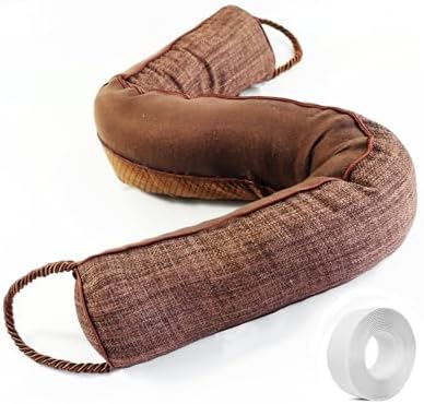 Heavy Duty Door Draft Stopper - 32 Inch Brown