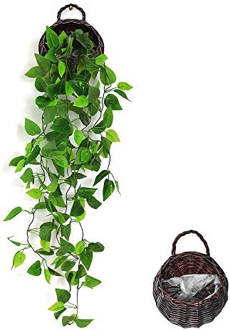 ANZOME Artificial Hanging Ivy Plants 35ft Wall Decor with Basket Included