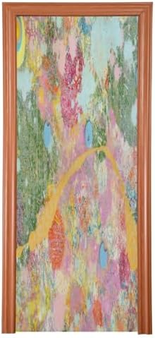 Susiyo Abstract Oil Paint Texture Halloween Door Cover 32x79 in
