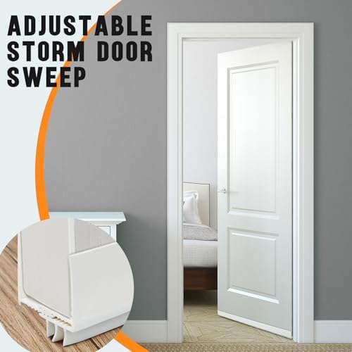 Pickmesh 4 Pcs Adjustable Storm Door Bottom Sweep 36 Inch White