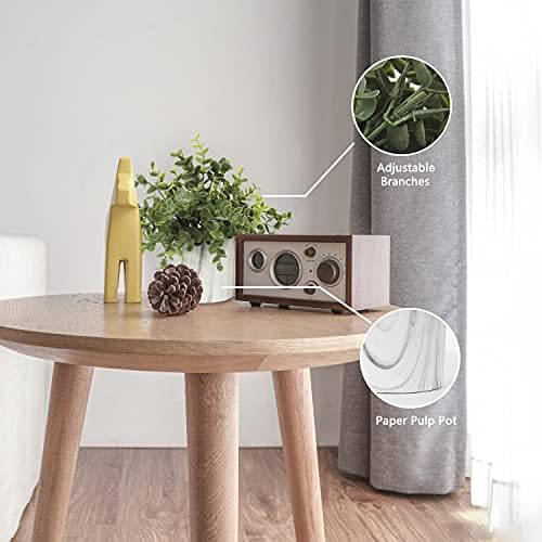 Hollyone Artificial Mini Potted Eucalyptus Plants for Home Decor