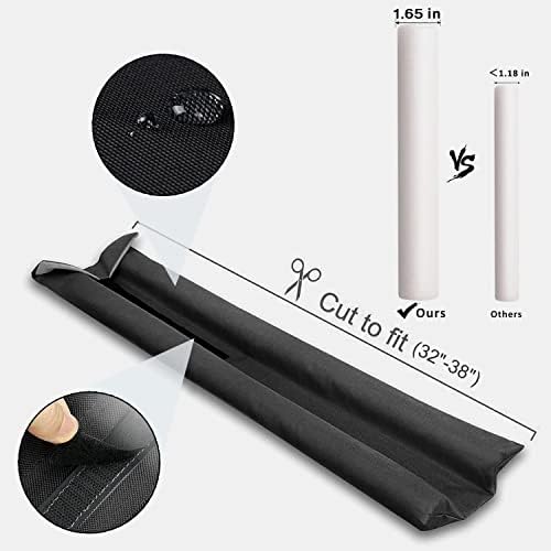 Door Draft Stopper 30-36 Black for Bottom of Door