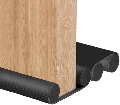Vrizminfly Under Door Draft Stopper 36 Inch Adjustable Door Sweep Black