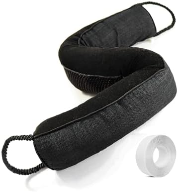 Weighted Door Draft Stopper 32 Inch Black