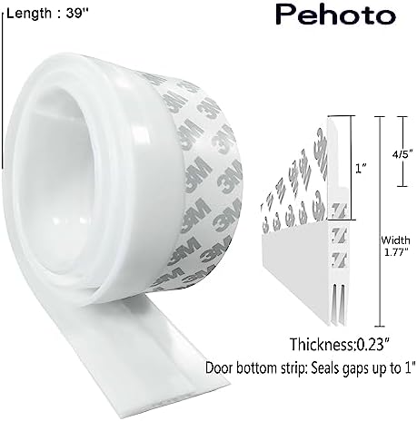 Pehoto Door Draft Stopper 39 Inch Weather Stripping