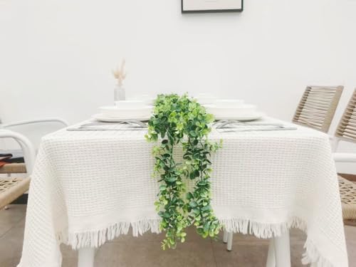 Uqueeten Vines Faux Eucalyptus Garland 59 FT 2 Pack for Wedding Backdrop and Wall Decor