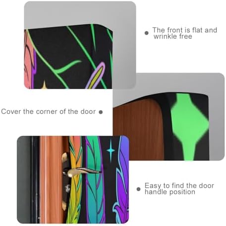 Susiyo Multicolored Bird Feather Halloween Door Cover