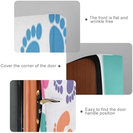 Susiyo Colorful Baby Footprints Halloween Door Cover