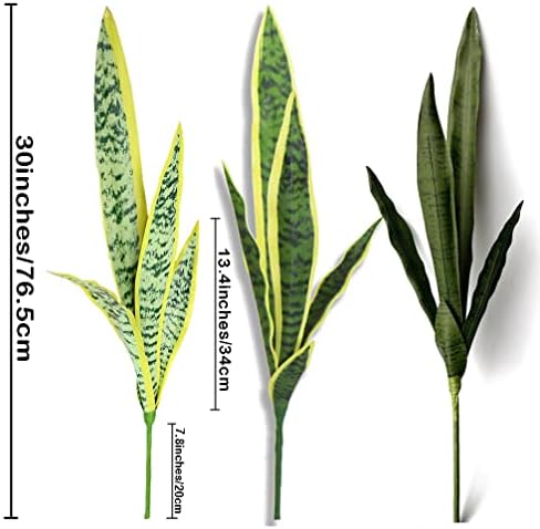 Ollain 4PCS Artificial Sansevieria Plants 30Inch Tall
