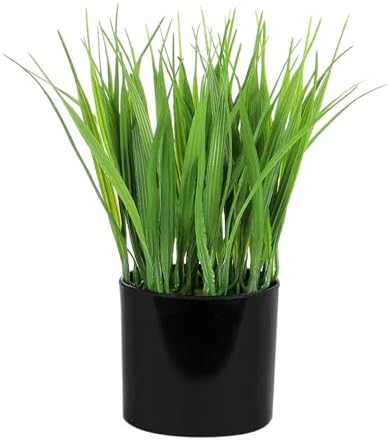 Fake Plants Indoor Potted Wheat Grass for Desk Shelf Decor