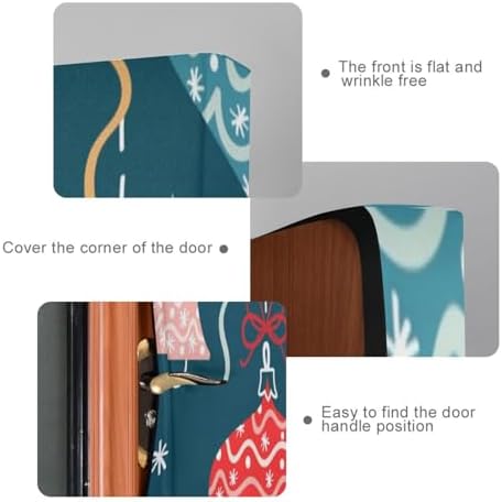 Susiyo Christmas Ornaments Door Cover Stretch Fabric Decor
