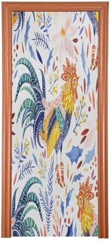 Susiyo Gold Ornate Rooster Halloween Door Cover
