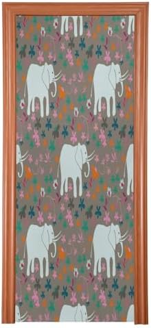 Susiyo Elephants and Flowers Halloween Door Cover