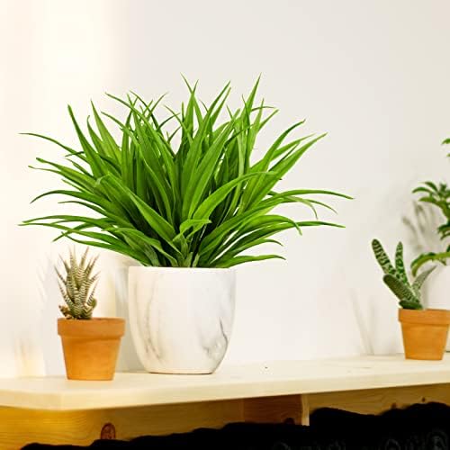 Ruidazon Artificial Grass 12PCS UV Resistant Outdoor Decor Greenery