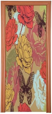 Susiyo Blooming Roses Door Cover Halloween Decoration