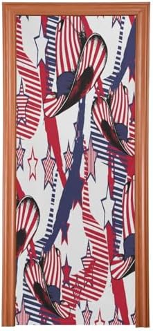 Susiyo Cowboys Hat Halloween Door Cover Stretch Fabric Backdrop for Home Party Decorations