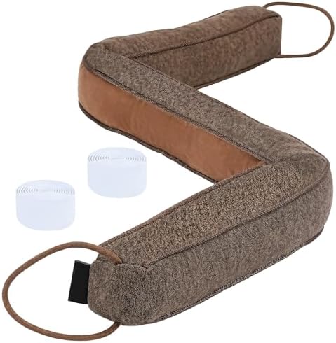 Homaisson Door Draft Stopper 362 Inches Brown Fabric Weighted with Sand and PP Cotton