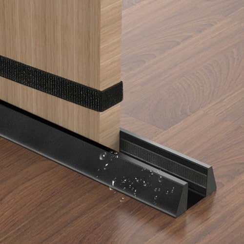 Lewondr 36 Inch Door Draft Stopper Black