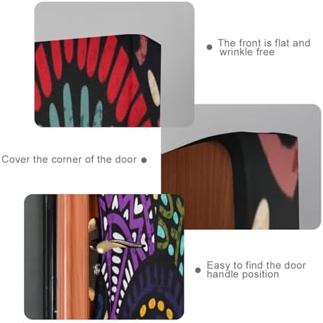 Susiyo Christmas Door Cover with Tribal Motifs Stretch Fabric Decor