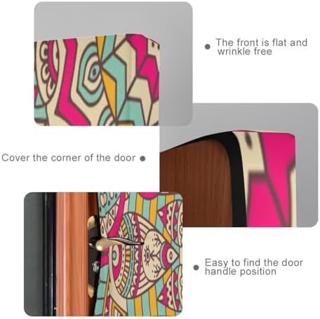 Susiyo Red Vintage Halloween Door Cover Stretch Fabric Door Decor for Home Parties and Holidays