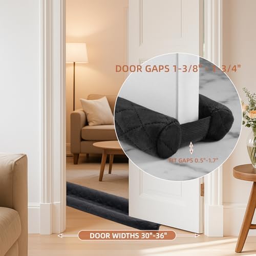 Amugret Upgrade Thick Velvet Door Draft Stoppers