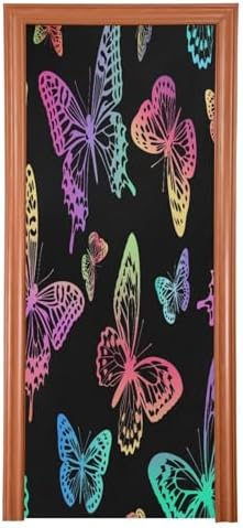 Susiyo Glowing Butterfly Halloween Door Cover