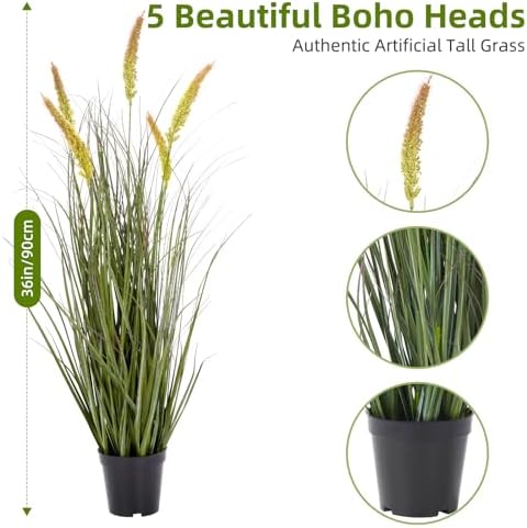 Ttranewsoo Green Onions Fake Plants 36 2 Pack