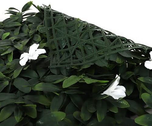 3rd Street Inn Artificial Hedge Wall Panel - 12 Panels White Cuckoo Flower