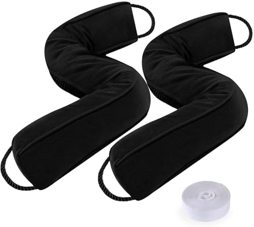 Sunolga 2 Pack Door Draft Stopper Black