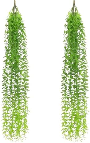 5 Pack Artificial Hanging Willow Vine - 33ft Realistic Greenery for Indoor Outdoor Wedding Photography