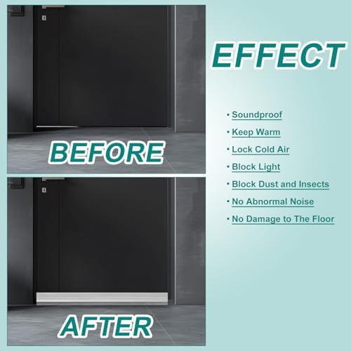 Uxcell 2 Pcs Door Sweep 14 x 40 Cold Heat Noise Blocker