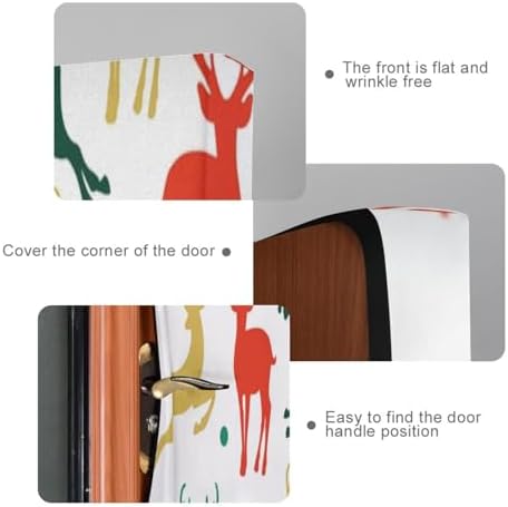 Susiyo Reindeer Snowflake Door Cover Decor 32x79 in