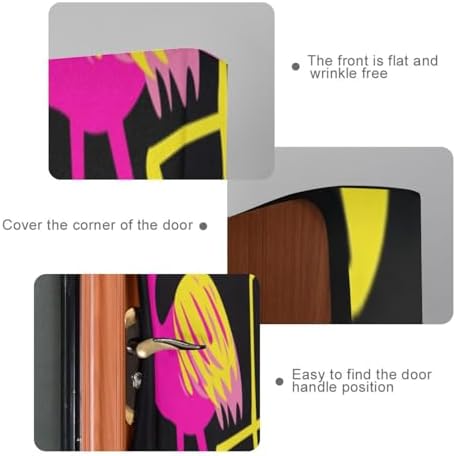 Susiyo Pink Flamingo Halloween Door Cover 32x79 In