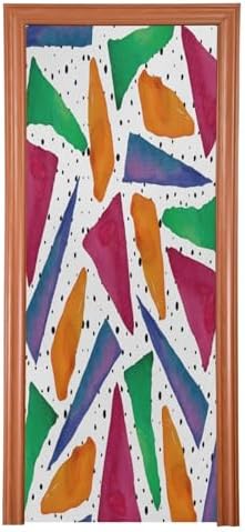 Susiyo Bright Watercolor Triangles Halloween Door Cover