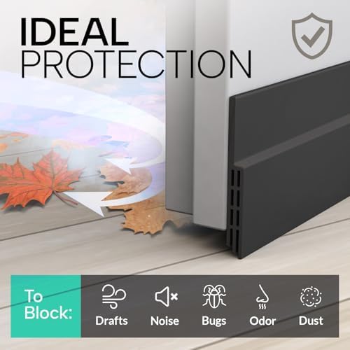 Vellure Door Draft Stopper 1 Black 2x39 Inch